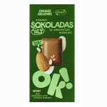 Pieninis šokoladas su smulkintais migdolais ORIJAUS KELIONĖS®, 70 g
