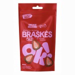 Džiovintos šaltyje braškės su pieniniu šokoladu ORIJAUS KELIONĖS®, 80 g