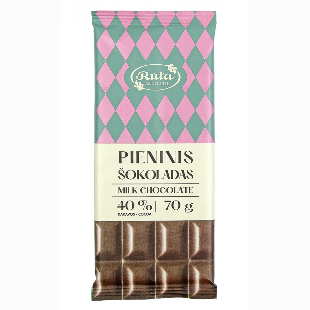 Pieninis šokoladas (40%), 70 g