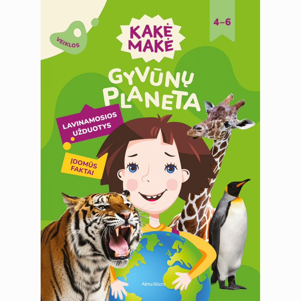 Kakė Makė. Gyvūnų planeta. Lavinamosios užduotys