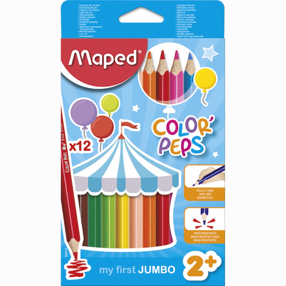 Pieštukai ColorPeps Maxi 12pcs Pieštukai ColorPeps Maxi 12pcs
