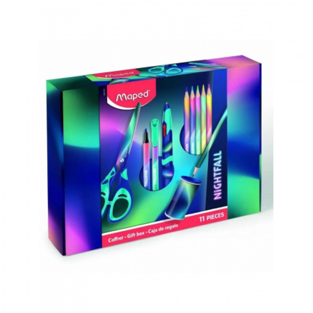 Mokyklinių reikmenų rinkinys Maped Nightfall