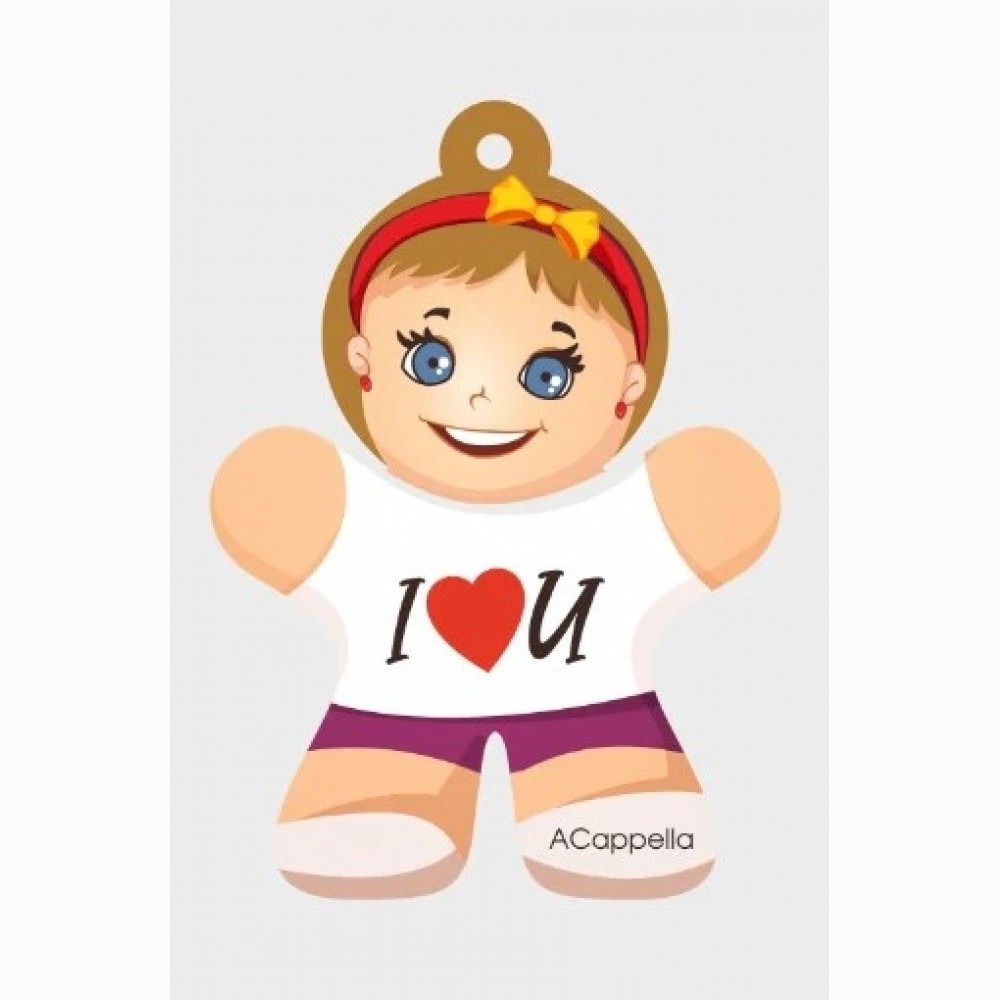 Automobilinis kvapusis pakabukas ACAPPELLA Girl, I love you