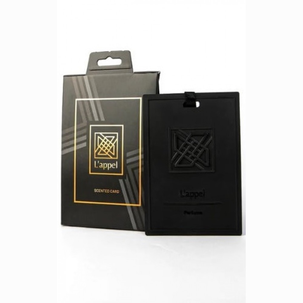 Kvepianti silikoninė kortelė LAPPEL, DELUX, 1 vnt (dėžutėje), juoda