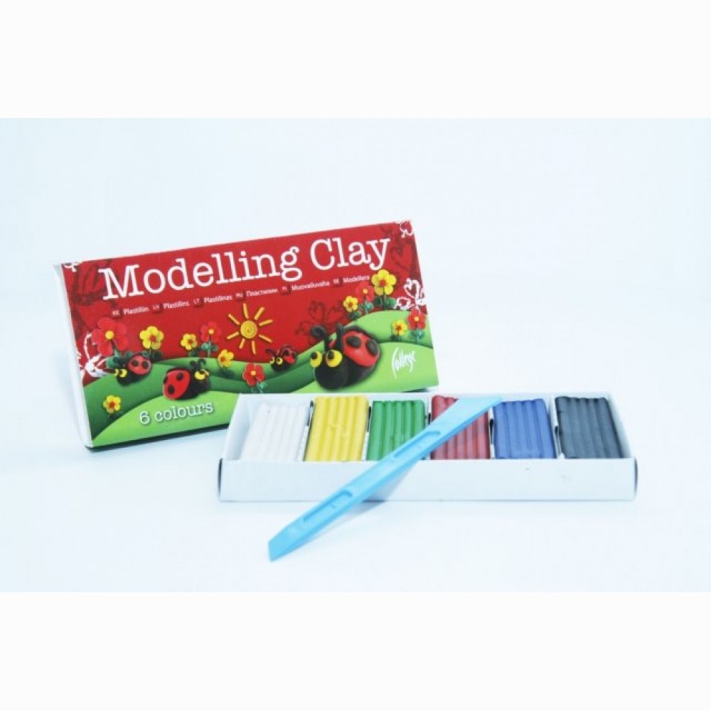 Plastilinas College, 120g, 6 spalvų Plastilinas College, 120g, 6 spalvų