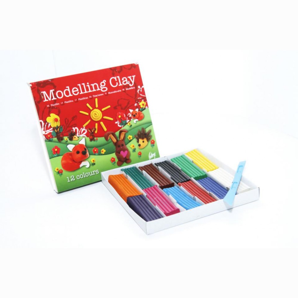 Plastilinas College, 240g, 12 spalvų Plastilinas College, 240g, 12 spalvų
