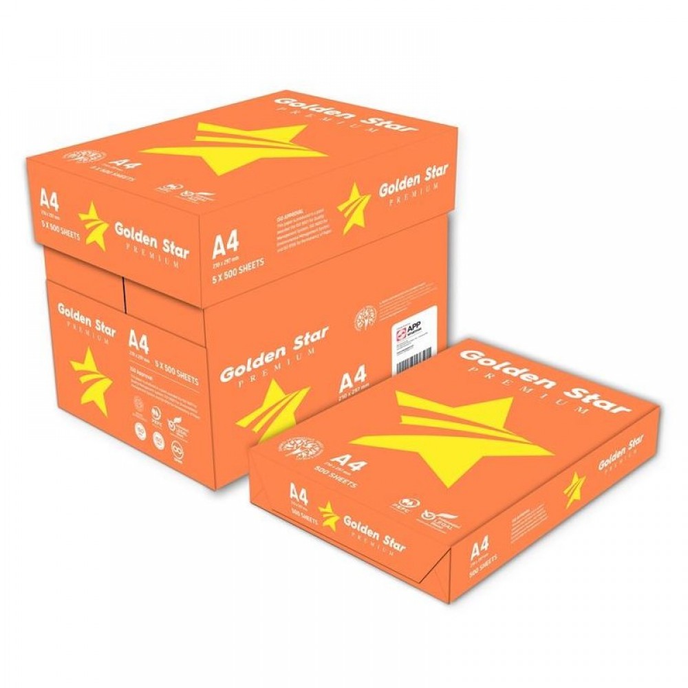 Biuro popierius GOLDEN STAR, A4, 70 g., 500 lapų Biuro popierius GOLDEN STAR, A4, 70 g., 500 lapų