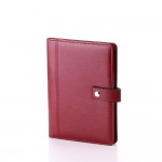 Darbo kalendorius  QUADRO  su spirale 142x205mm, raudonos sp.