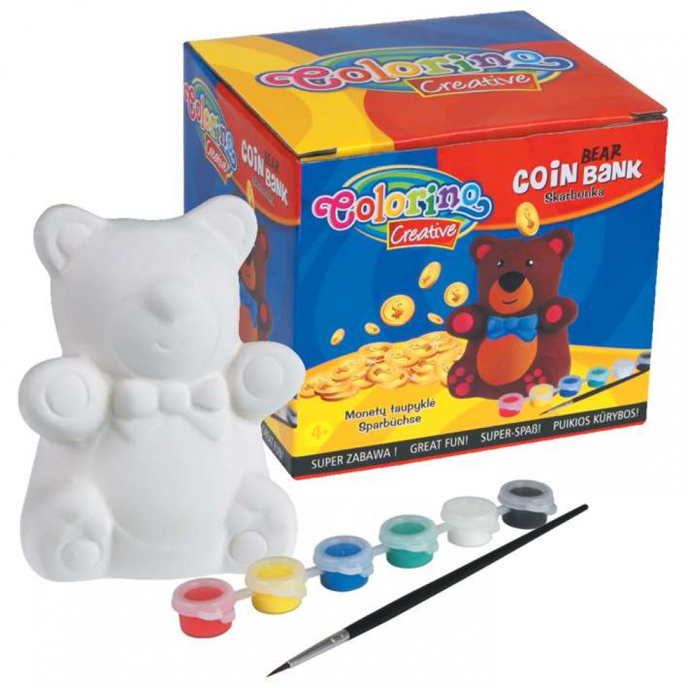 Monetų taupyklė COLORINO MEŠKA Monetų taupyklė COLORINO MEŠKA