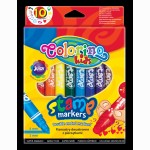 Dvipusiai flomasteriai su antspaudais 10 spalvų  Colorino Kids