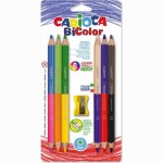 Dvipus.spalvoti pieštukai 6vnt.+drožt.JUMBO, CARIOCA
