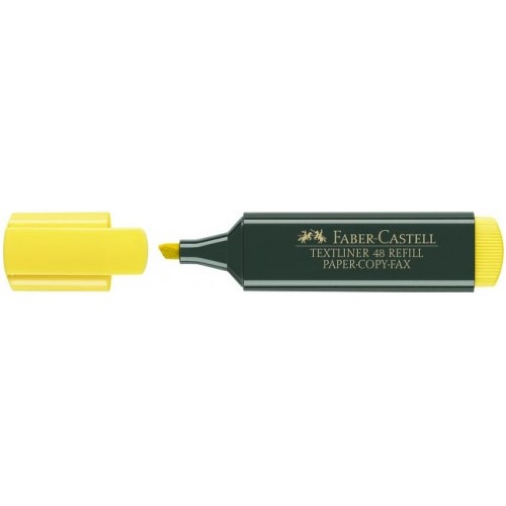 Teksto žymeklis FABER CASTELL, 1,2-5 mm, geltonos spalvos