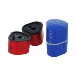 Drožtukas FABER CASTELL GRIP 2001, raudonos arba mėlynos spalvos 