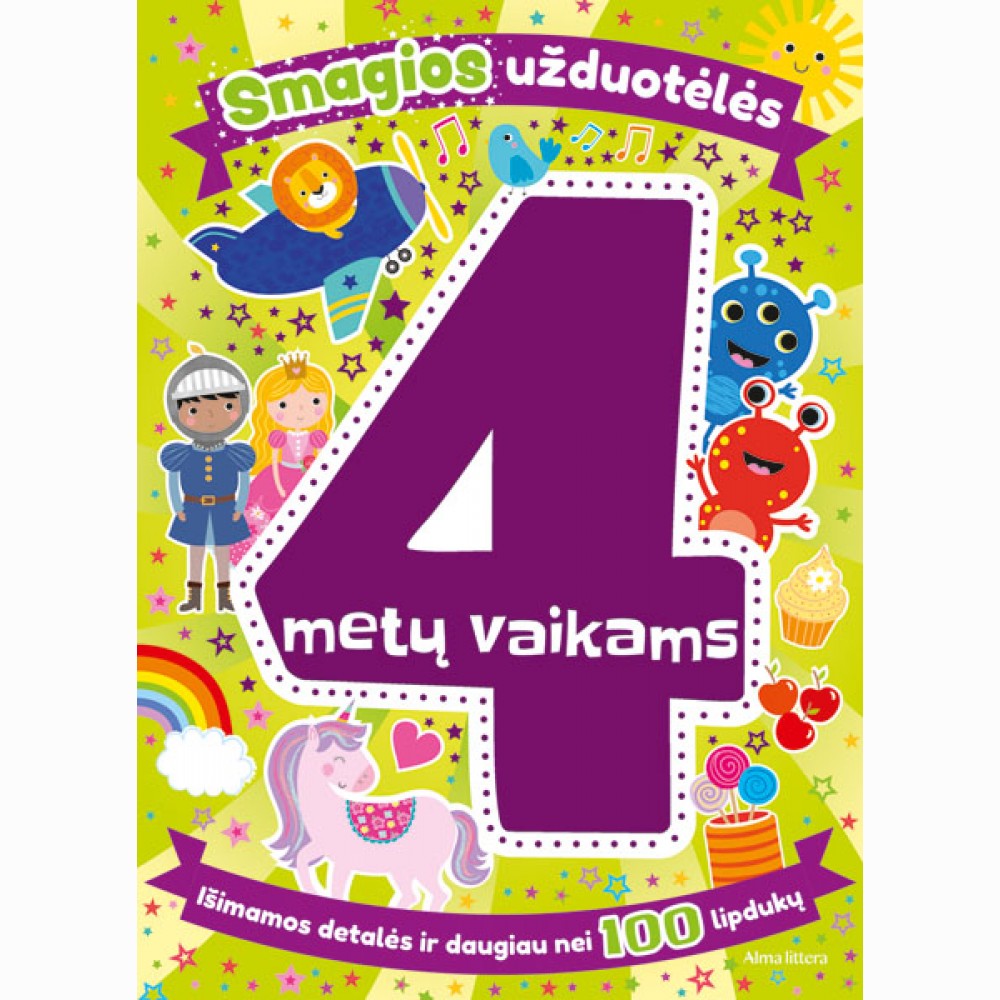 Smagios užduotėlės 4 metų vaikams. Išimamos detalės ir daugiau nei 100 lipdukų