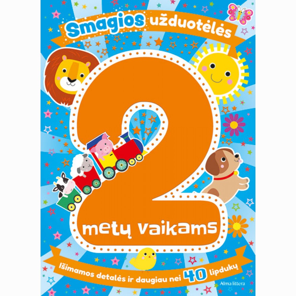 Smagios užduotėlės 2 metų vaikams. Išimamos detalės ir daugiau nei 40 lipdukų