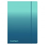 Aplankas Gradient Blue lagoon A4, su gumelėmis