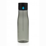 Gertuvė XD XCLUSIVE, 600ml, fiksuojanti išgerto vandens kiekį, permatomas juodos sp. tritano plastik