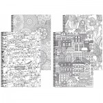 Bloknotas MANDALAS, A5, langeliais, 48 lapai, 70gsm, su spirale šone