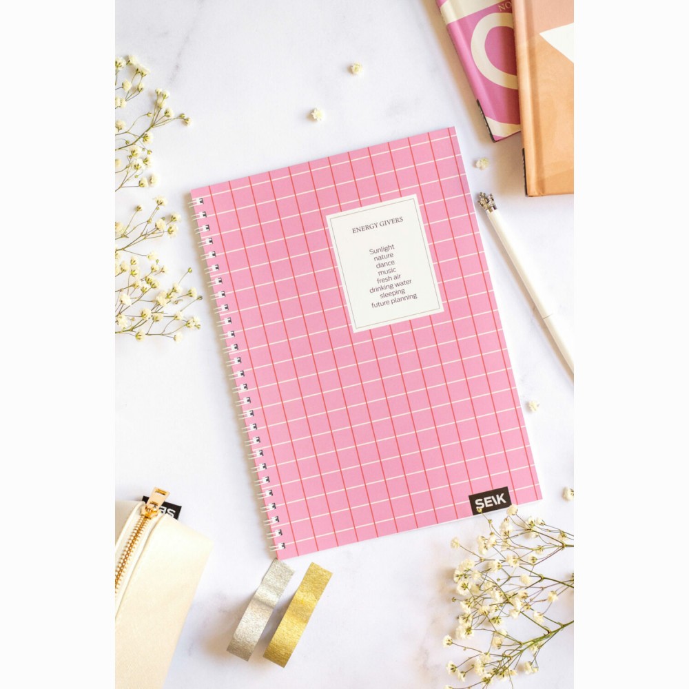 Taškuota užrašinė su spirale - Energy