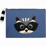 Tekstilinis aplankas su užtrauktuku ir pakabuku, mėlynas 32x23cm