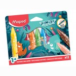 Vaškinė kreidelė Maped Jungle Fever Jumbo 12vnt.