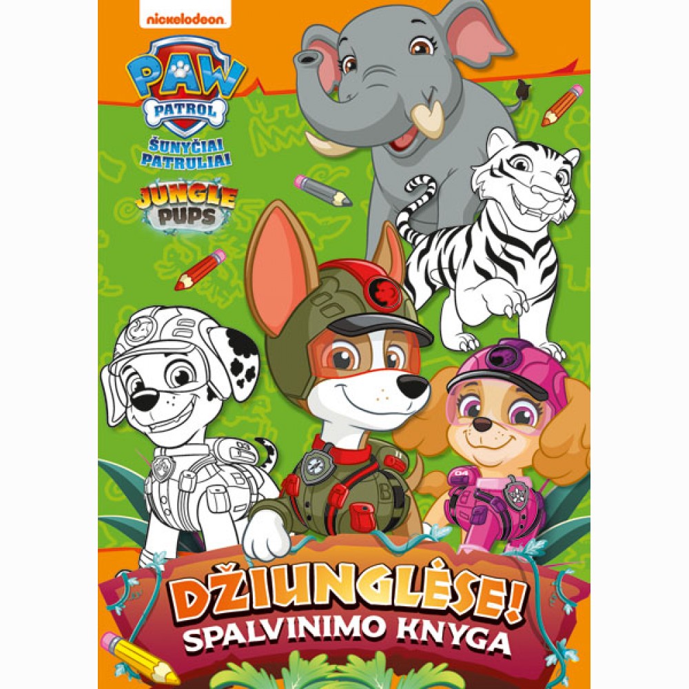 Šunyčiai Patruliai. Džiunglėse. Spalvinimo knyga