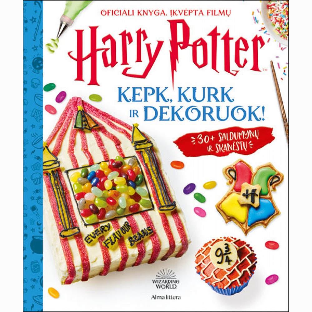 Oficiali Hario Poterio receptų knyga. Kepk, kurk ir dekoruok!