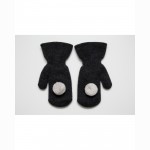 Dvigubos merino vilnos pirštinės su bumbulais (874) kalėdinėje dėžutėje