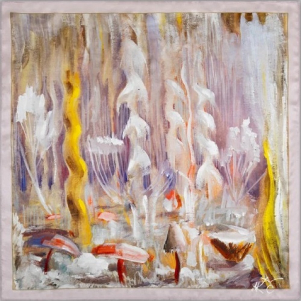 Šilkinė skarelė "Pasaulio sutvėrimas X" (68*68)