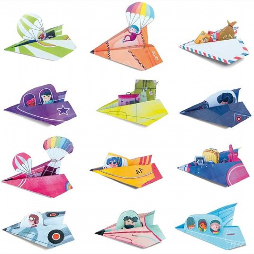 Origami rinkinys LUDATTICA Lėktuvai Origami rinkinys LUDATTICA Lėktuvai