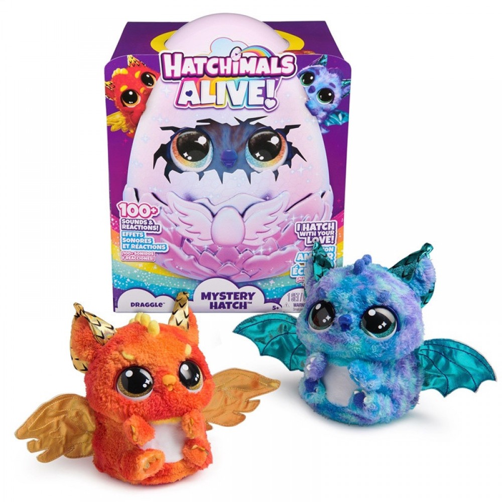 HATCH Interaktyvus žaislas HATCHIMALS „Alive Draggle“ HATCH Interaktyvus žaislas HATCHIMALS „Alive Draggle“