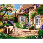 Tapyba pagal skaičius: JAUKUS KIEMELIS Elena Gural 40x50 dėžutėje