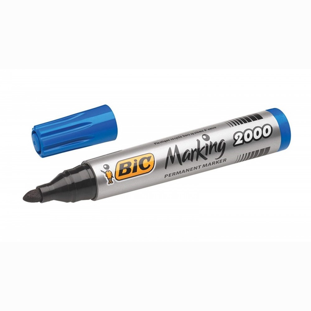 Permanentinis žymeklis BIC 2000 mėlynas Permanentinis žymeklis BIC 2000 mėlynas