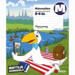 Formulių sąsiuvinis pradinukams, matematika. 14 l. Langeliais A5 U86A414