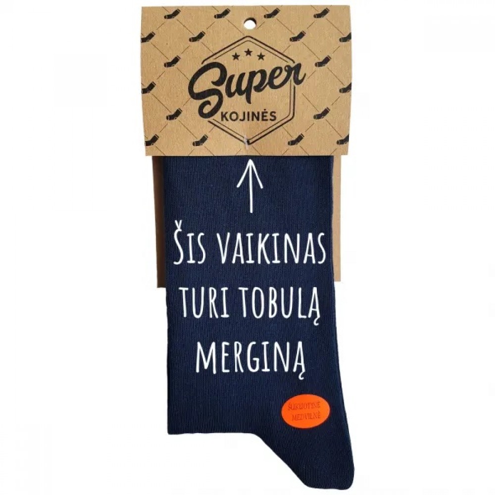 Kojinės Šis vaikinas turi tobulą merginą (pakabinama pakuotė)