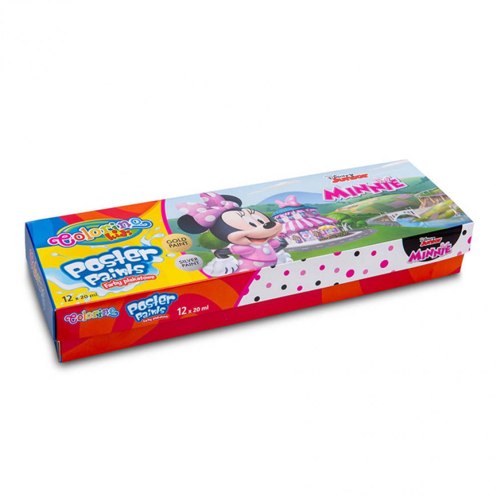 Guašas Disney Junior Minnie, 12 spalvų 20ml Guašas Disney Junior Minnie, 12 spalvų 20ml