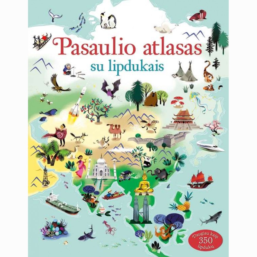 Pasaulio atlasas su lipdukais