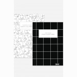 Taškuota užrašinė -  Black & White(2 vnt)