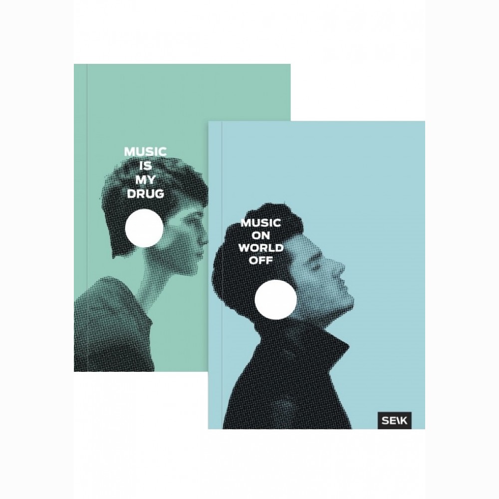 Taškuotos užrašinės  Music On & Music Is (2 VNT.)