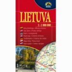 Lietuva, kelių žemėlapis 1 : 1 000 000