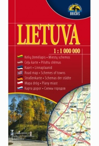 Lietuva, kelių žemėlapis 1 : 1 000 000