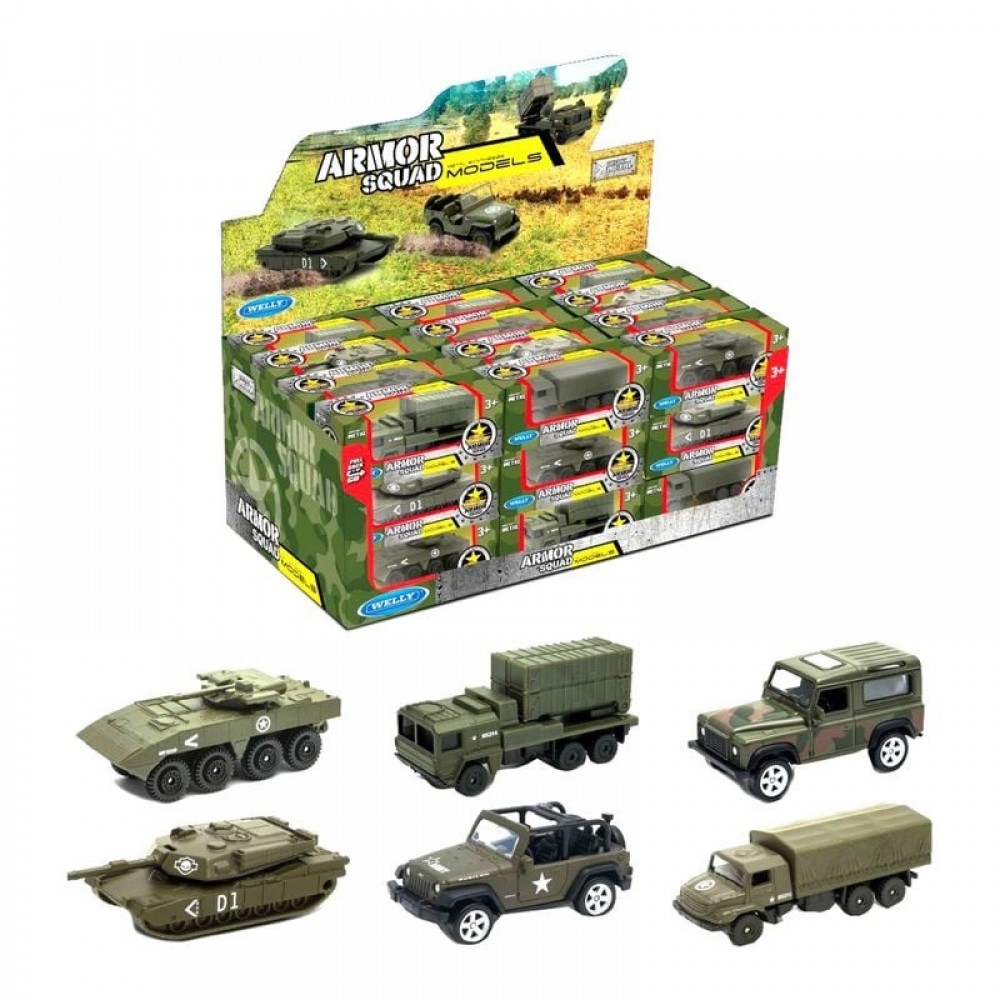 Kariniai automobiliai Action Force 1:60-64  Welly 1/36