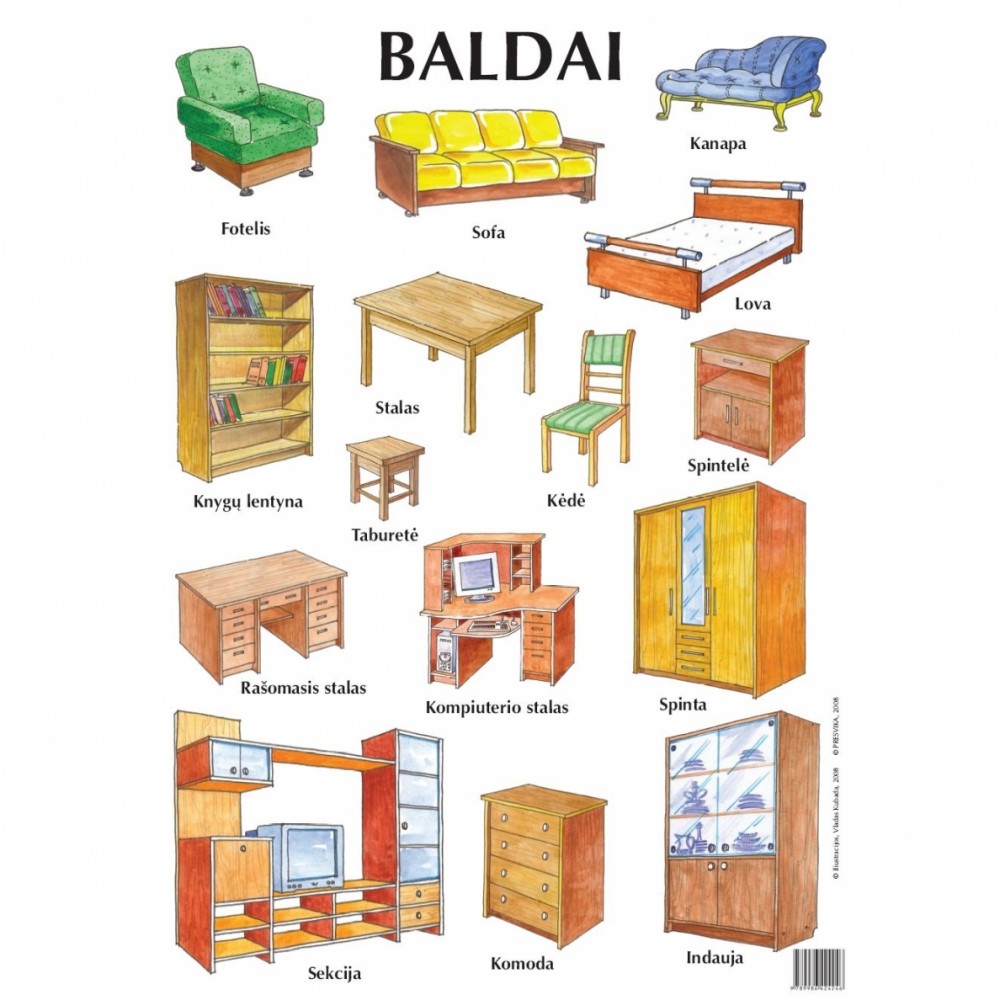 Plakatas Baldai 