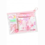 Kanceliarijos rinkinys M&G Sakura Time maišelyje su užtrauktuku