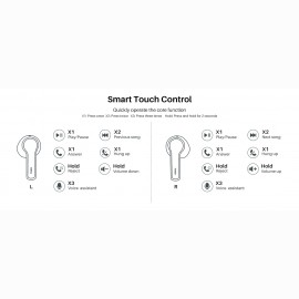 Tozo A3 TWS belaidės ausinės, baltos