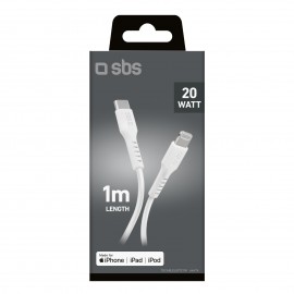 SBS Lighning - Type-C Mfi laidas, 1 m., baltas
