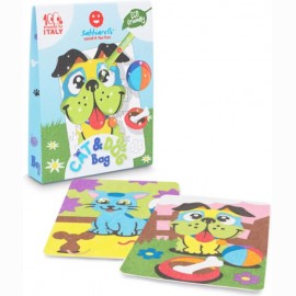 Piešimo smėliu rinkinys maišelyje SABBIARELLI Katės ir šunys