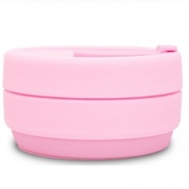 Silikoninis puodelis COOLPACK, 355 ml, pastelinės rožinės spalvos