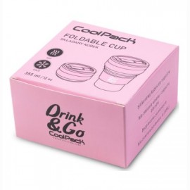 Silikoninis puodelis COOLPACK, 355 ml, pastelinės rožinės spalvos