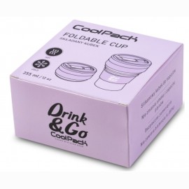 Silikoninis puodelis COOLPACK, 355 ml, pastelinės violetinės spalvos